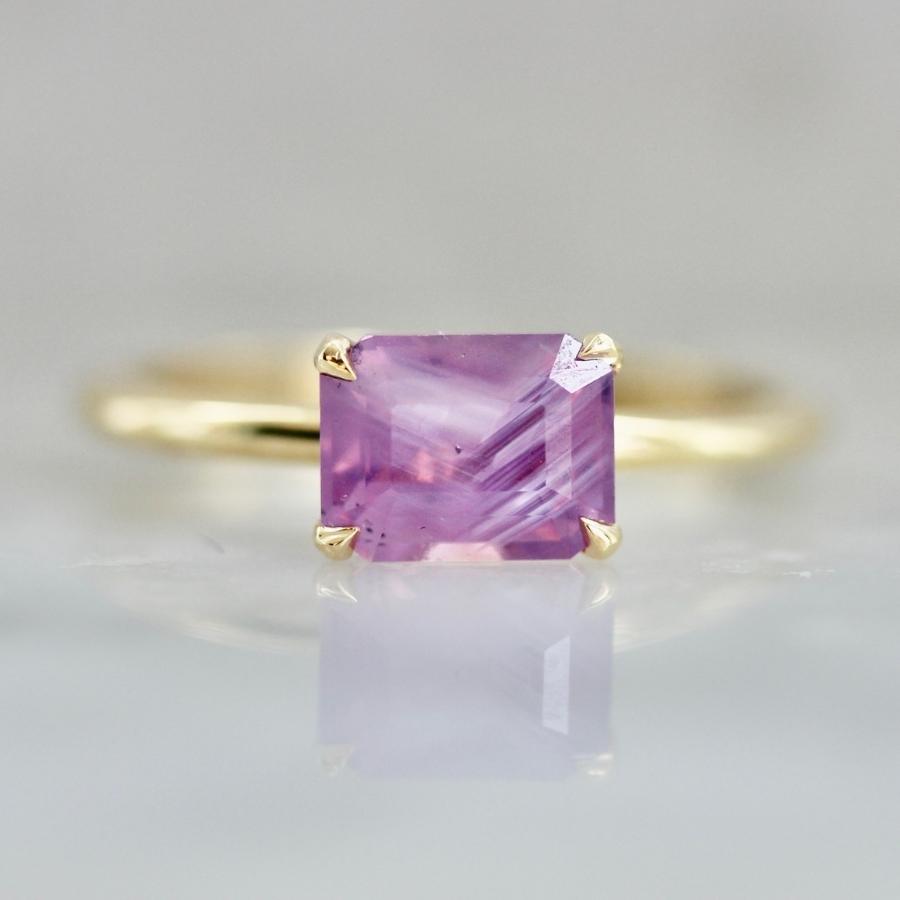 Zsa Zsa Pink Emerald Cut Sapphire Ring