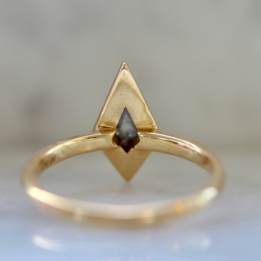 Elysia Grey Rose Cut Diamond Ring