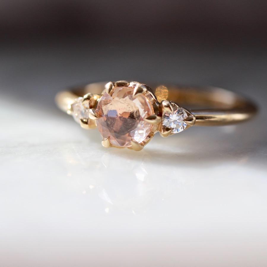
            Aimee Kennedy Ring Everlasting Peach Sapphire &amp; Diamond Ring