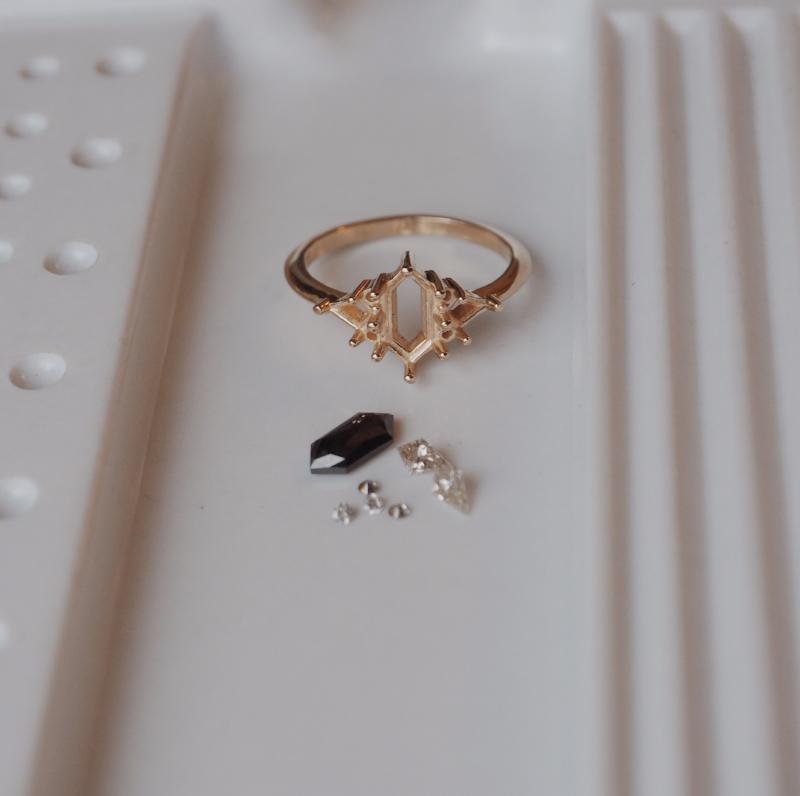 Ali Munn Ring Reserve Ali Munn Black Hexagon Diamond Ring