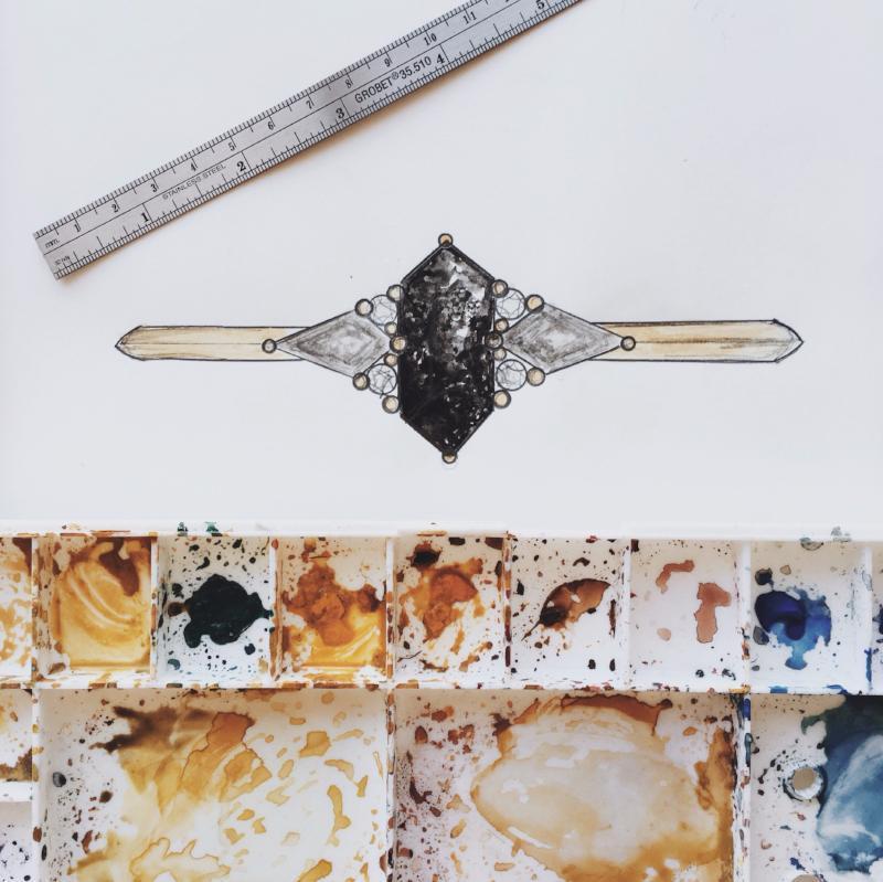 Ali Munn Ring Reserve Ali Munn Black Hexagon Diamond Ring