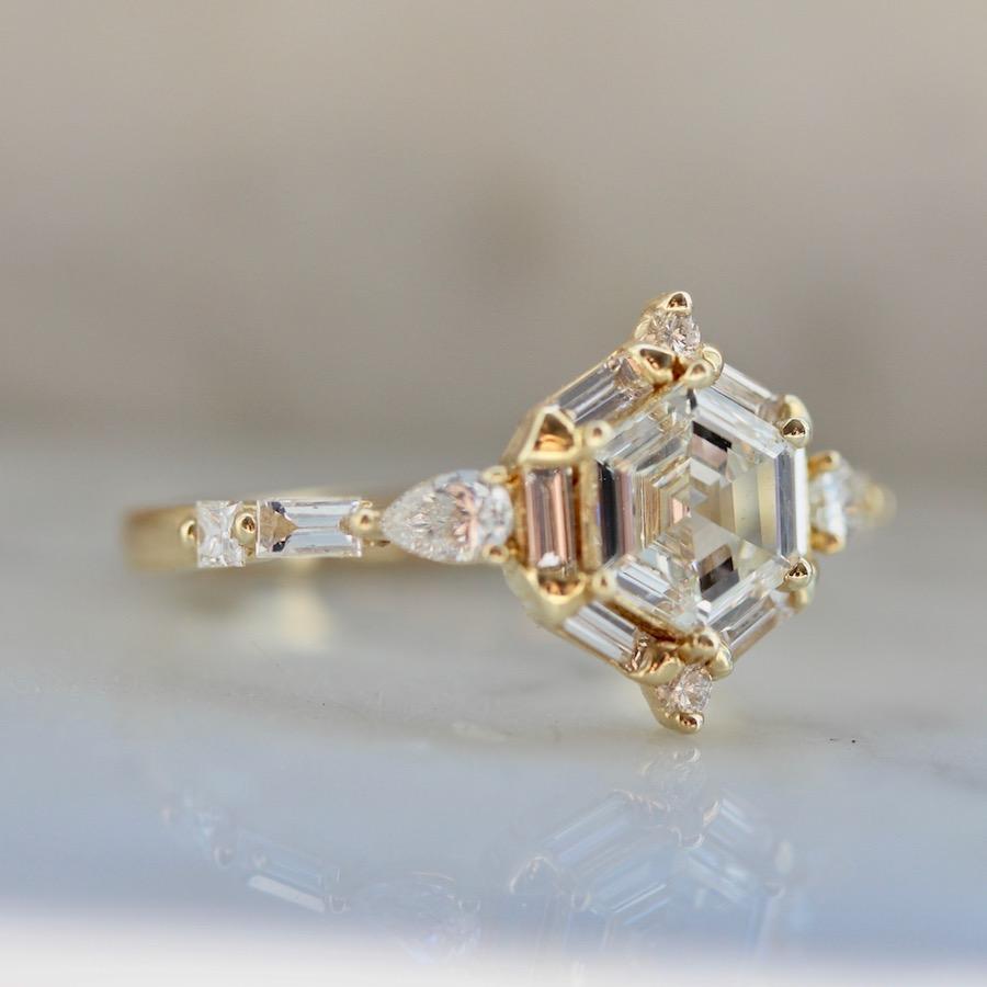 Anastassia Sel Ring Versailles Hexagon Cut Diamond Ring