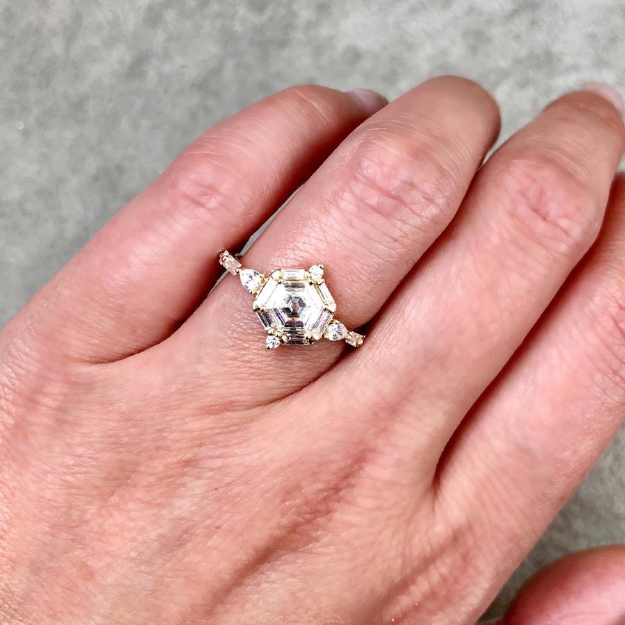 Anastassia Sel Ring Versailles Hexagon Cut Diamond Ring