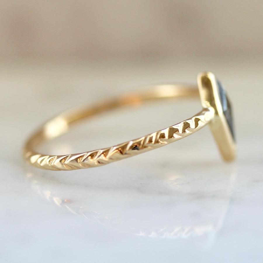 Army Of Rokosz Ring Lunar Black Diamond Kite Ring