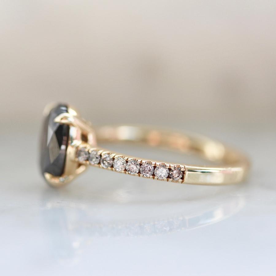 Cora Grey Oval Cut Diamond Ring