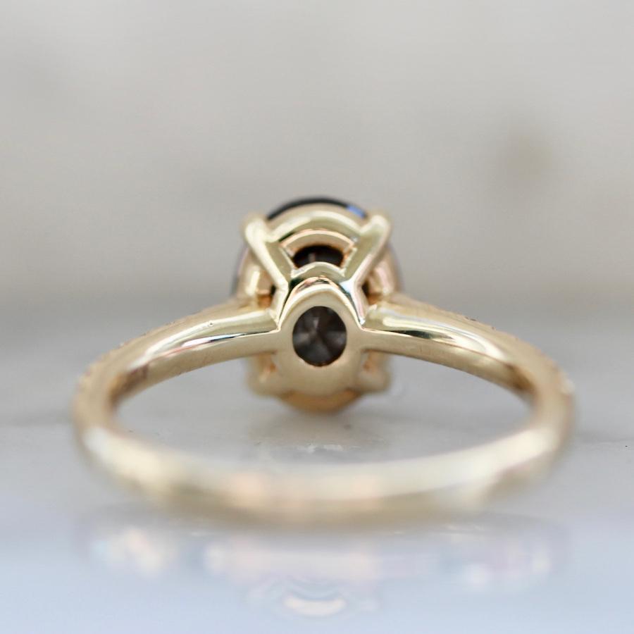 Cora Grey Oval Cut Diamond Ring