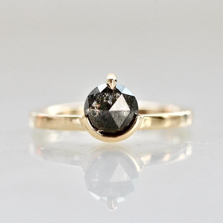 
            Attic Gold Ring Deva Black Rose Cut Diamond Ring
