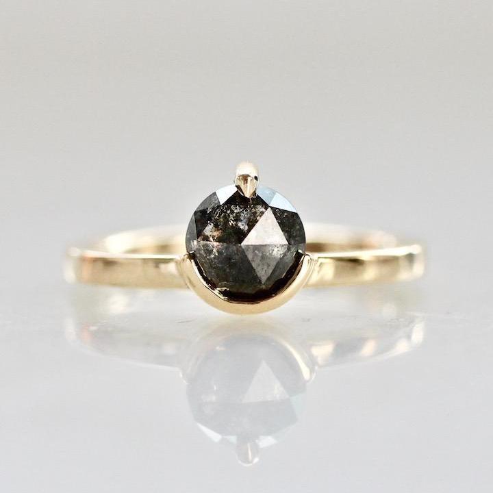 Attic Gold Ring Deva Black Rose Cut Diamond Ring