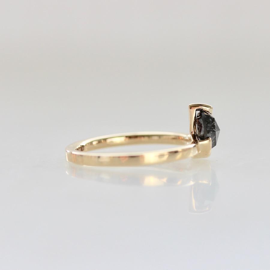 Attic Gold Ring Deva Black Rose Cut Diamond Ring