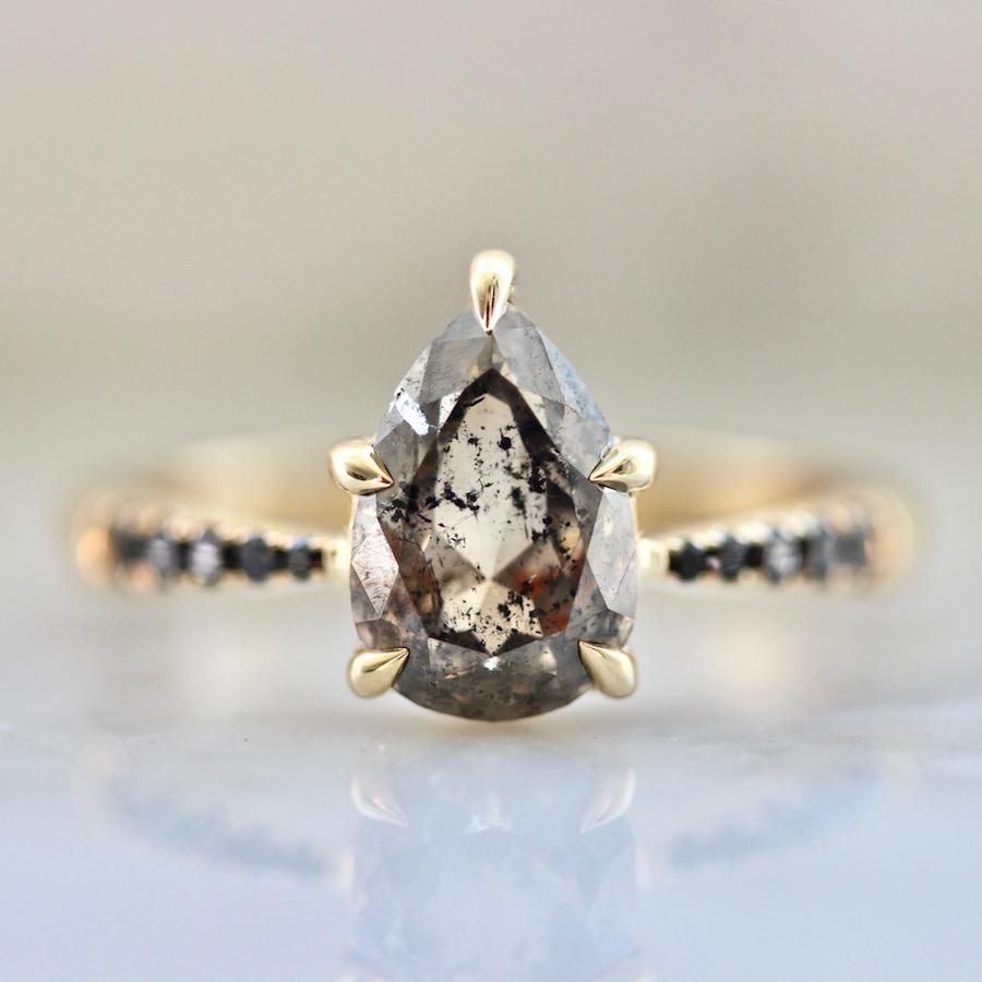 Attic Gold Ring Dreamland Champagne Pear Cut Diamond Ring