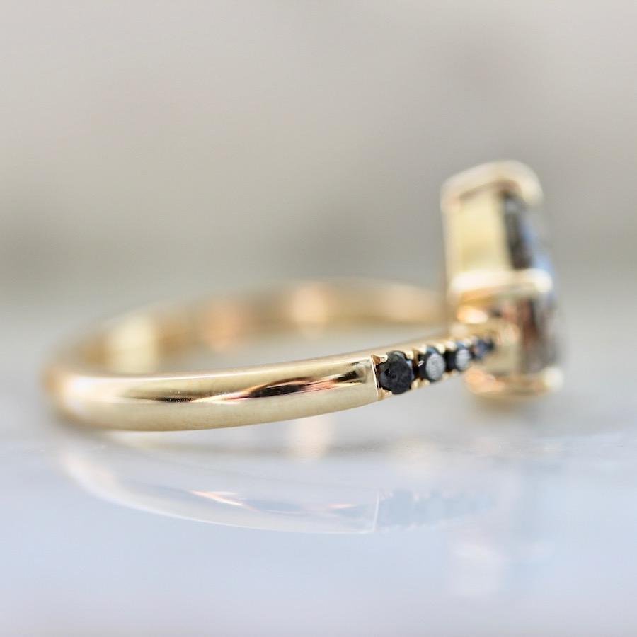 Attic Gold Ring Dreamland Champagne Pear Cut Diamond Ring