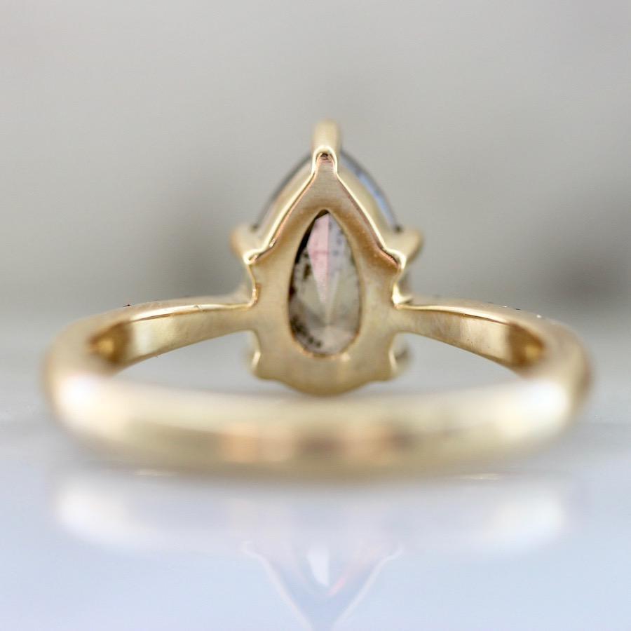 Attic Gold Ring Dreamland Champagne Pear Cut Diamond Ring