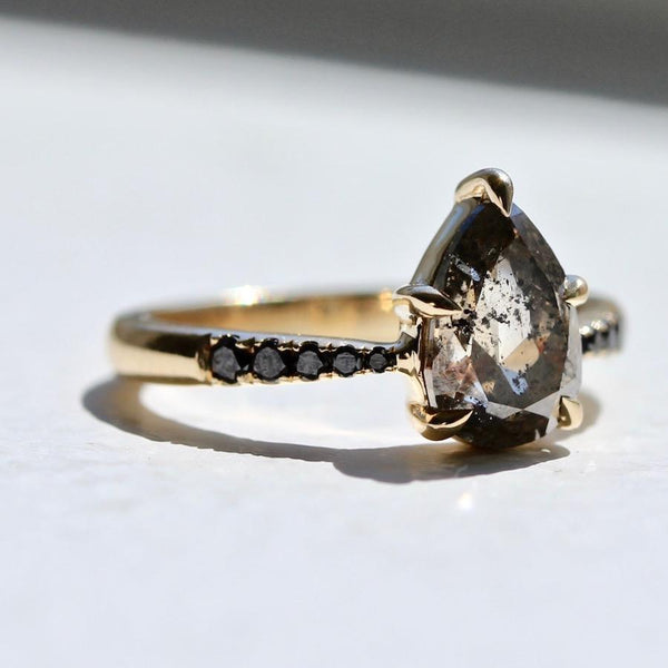 Attic Gold Ring Dreamland Champagne Pear Cut Diamond Ring