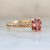 Leila Padparadscha Pink & Diamond Sapphire Ring
