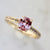Leila Padparadscha Pink & Diamond Sapphire Ring