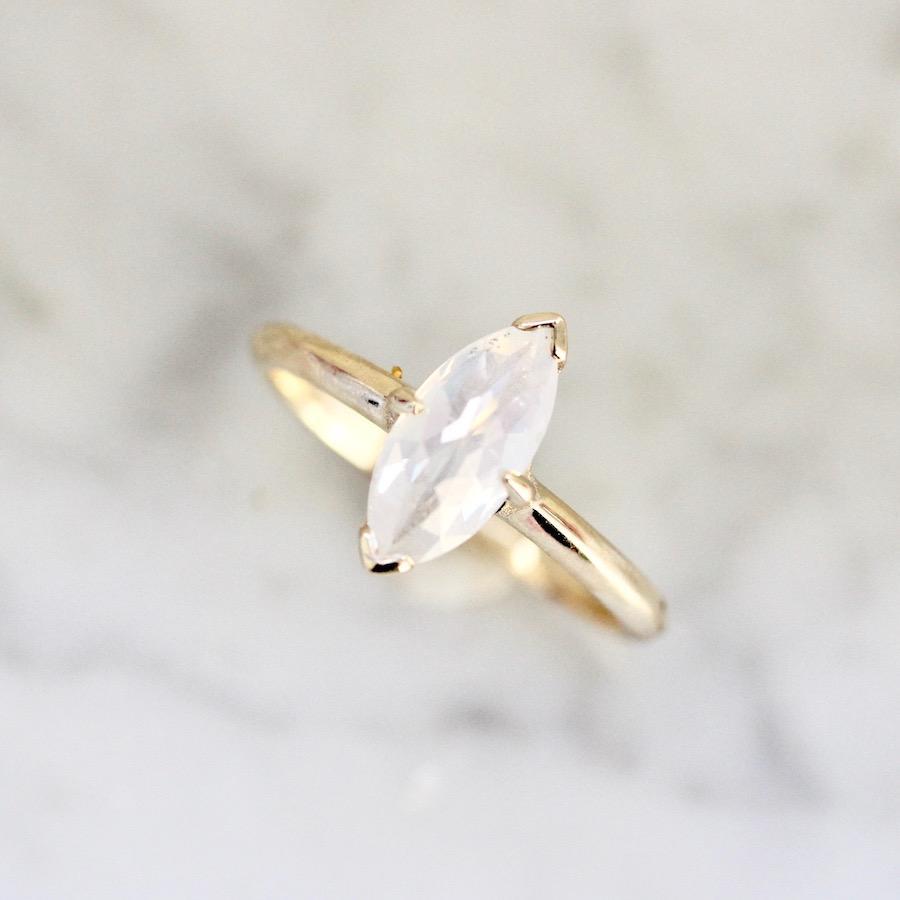 Attic Gold Ring Unicorn Dreams Marquise Cut Diamond Ring