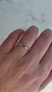 Mixed colored sapphire band