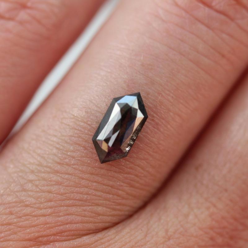 Dream Diam Loose Diamond Black Hexagon Rose Cut Diamond