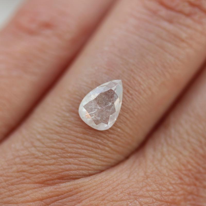 Dream Diam Loose Diamond Milky White White Rose Cut Oval Diamond