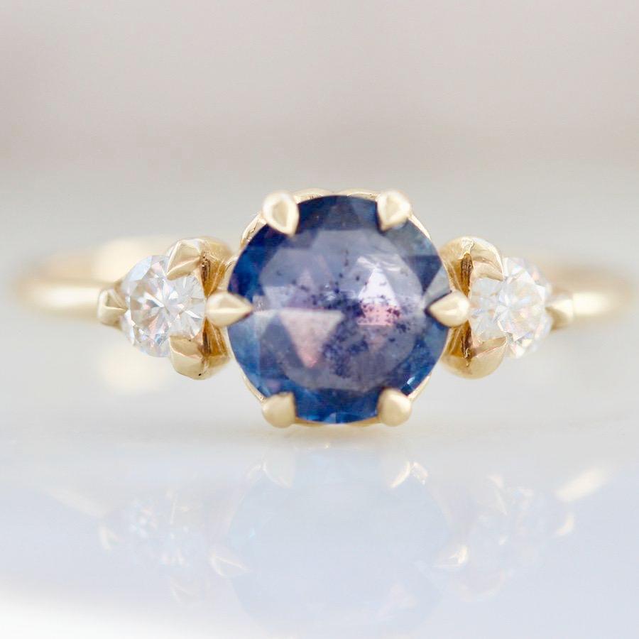 Emily Gill Ring Current Ring Size 6.75 Cici Blue Sapphire & Diamond Ring