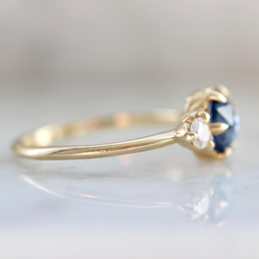 Emily Gill Ring Current Ring Size 6.75 Cici Blue Sapphire & Diamond Ring