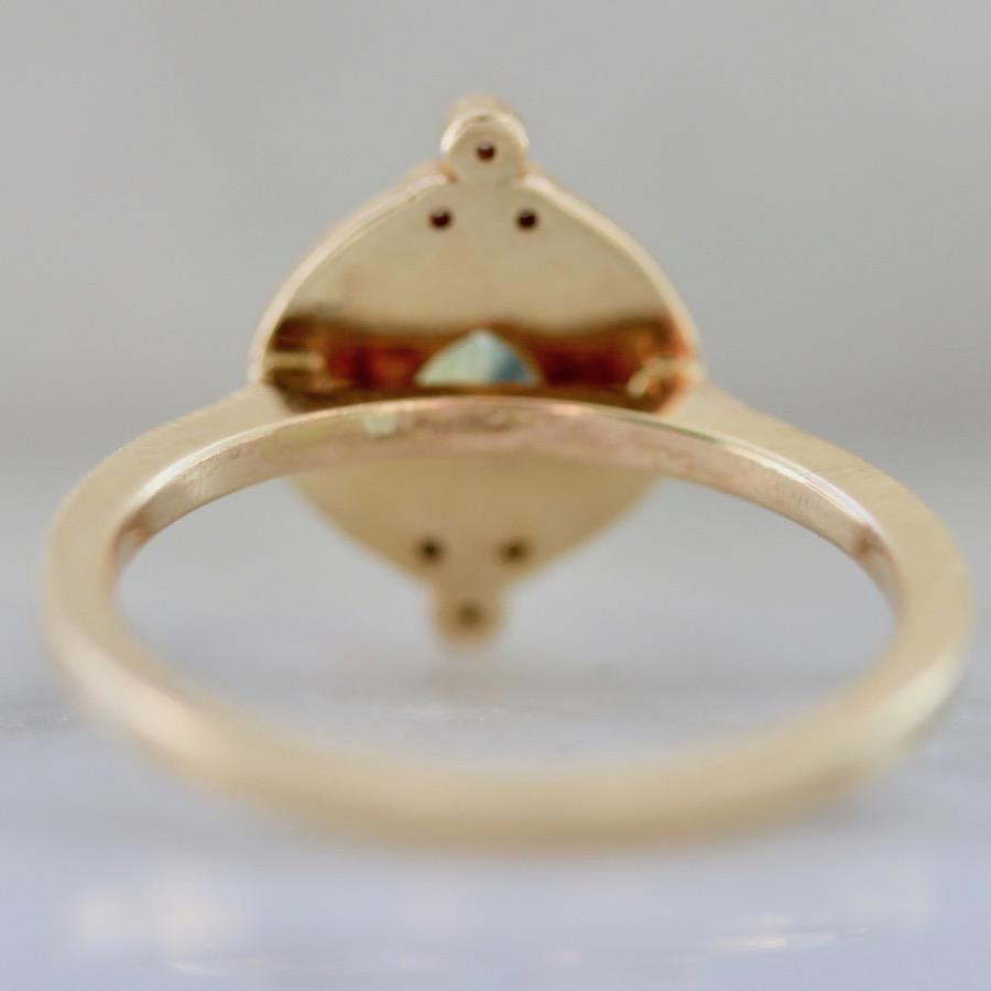 Emily Gill Ring Current Ring Size 7 Maggie Cushion Cut Green Sapphire &  Diamond Ring