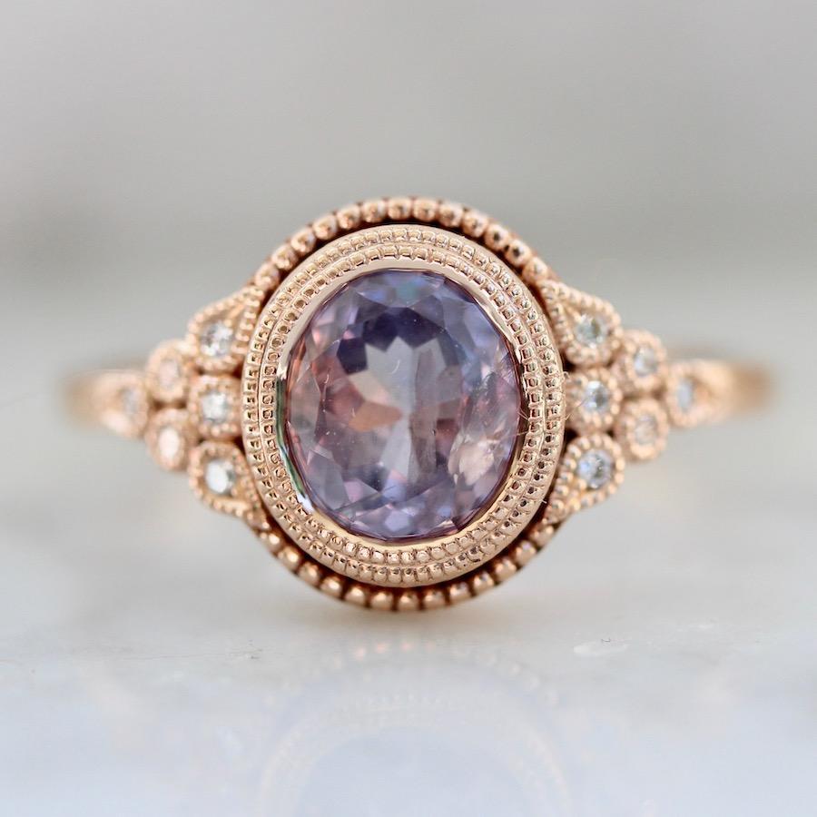 Emily Gill Ring Harmony Parti-Purple Sapphire Rose Gold Ring