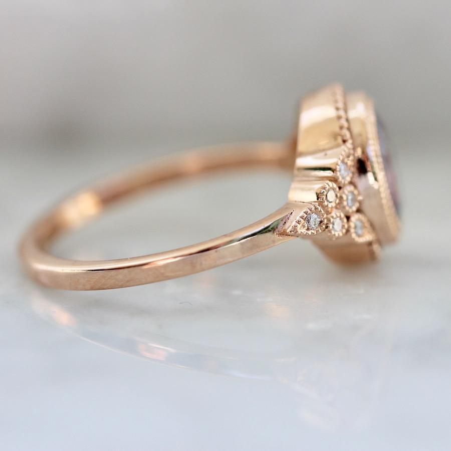 Emily Gill Ring Harmony Parti-Purple Sapphire Rose Gold Ring