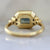 Emily Gill Ring Isolde Teal Sapphire & Enamel Ring in Yellow Gold
