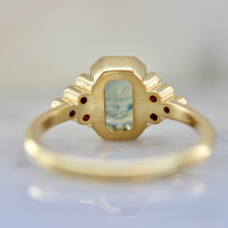 Emily Gill Ring Yves Green Sapphire & Diamond Ring in Yellow Gold