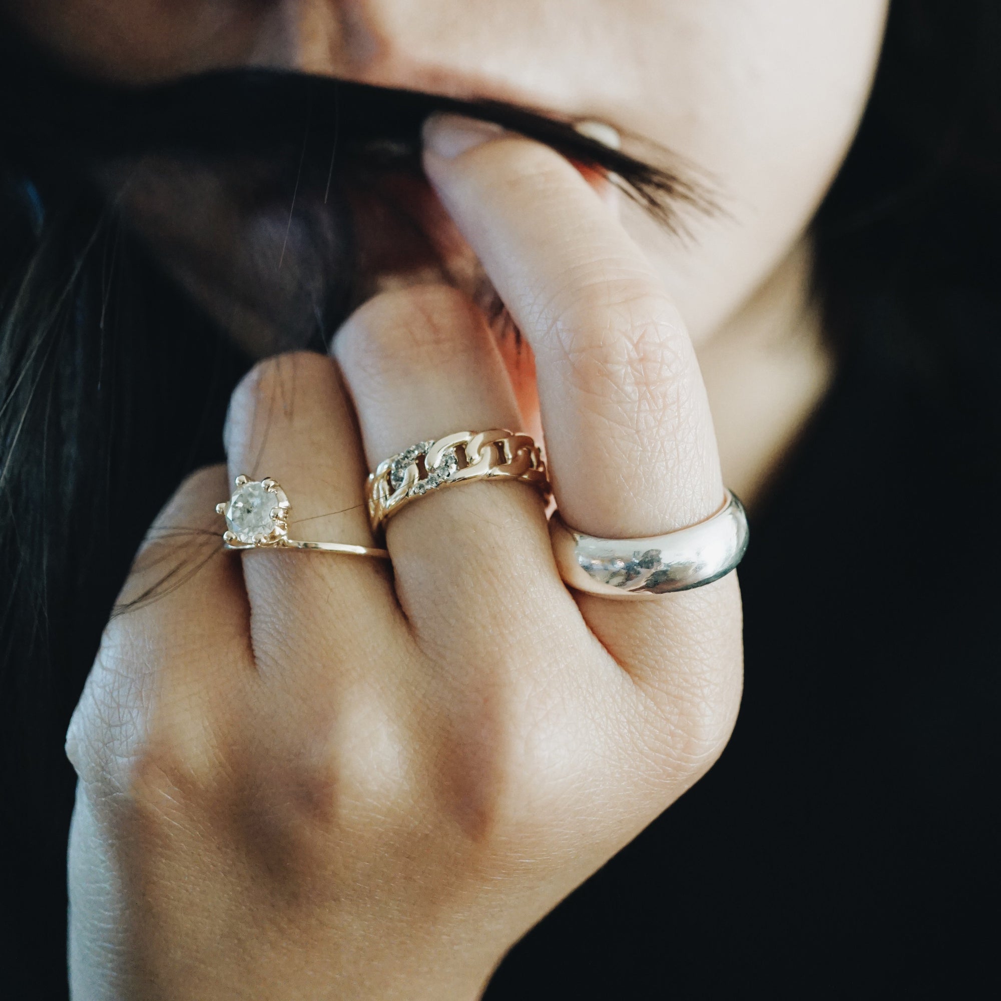Foe And Dear Ring Foe & Dear Salt And Pepper Dream Stack