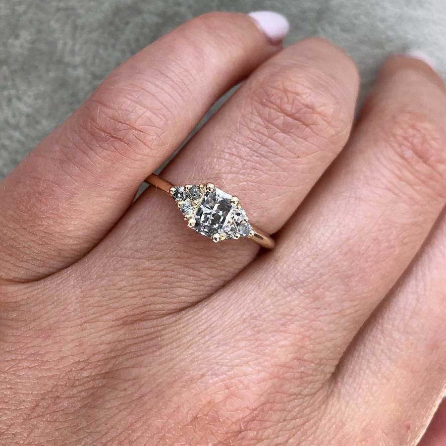 Foe And Dear Ring Starstruck Galaxy Radiant Cut Diamond Ring