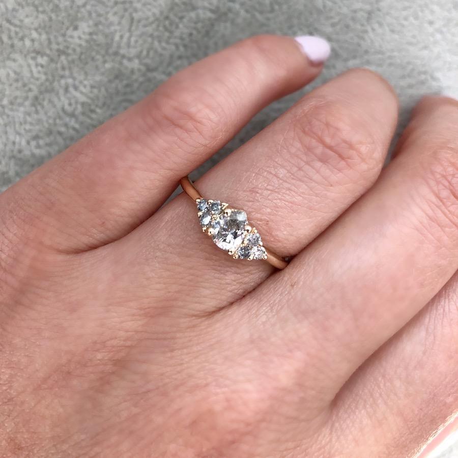 Foe And Dear Ring Wanderlust Galaxy Pear Cut Diamond Ring