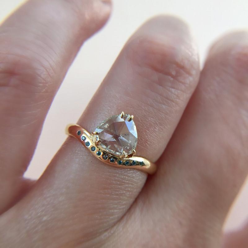 Gardens Of The Sun Gardens Of The Sun Pear Rose Cut Diamond Ring