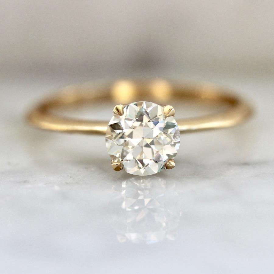 Gem Breakfast Bespoke Ring Bella Old European Cut Diamond Ring in Peach Gold