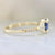 Gem Breakfast Bespoke Ring Blue Spritz Rose Cut Blue Sapphire & Diamond Ring