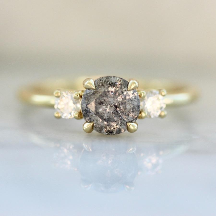 Gem Breakfast Bespoke Ring Brixton Salt & Pepper Diamond Ring in Yellow Gold