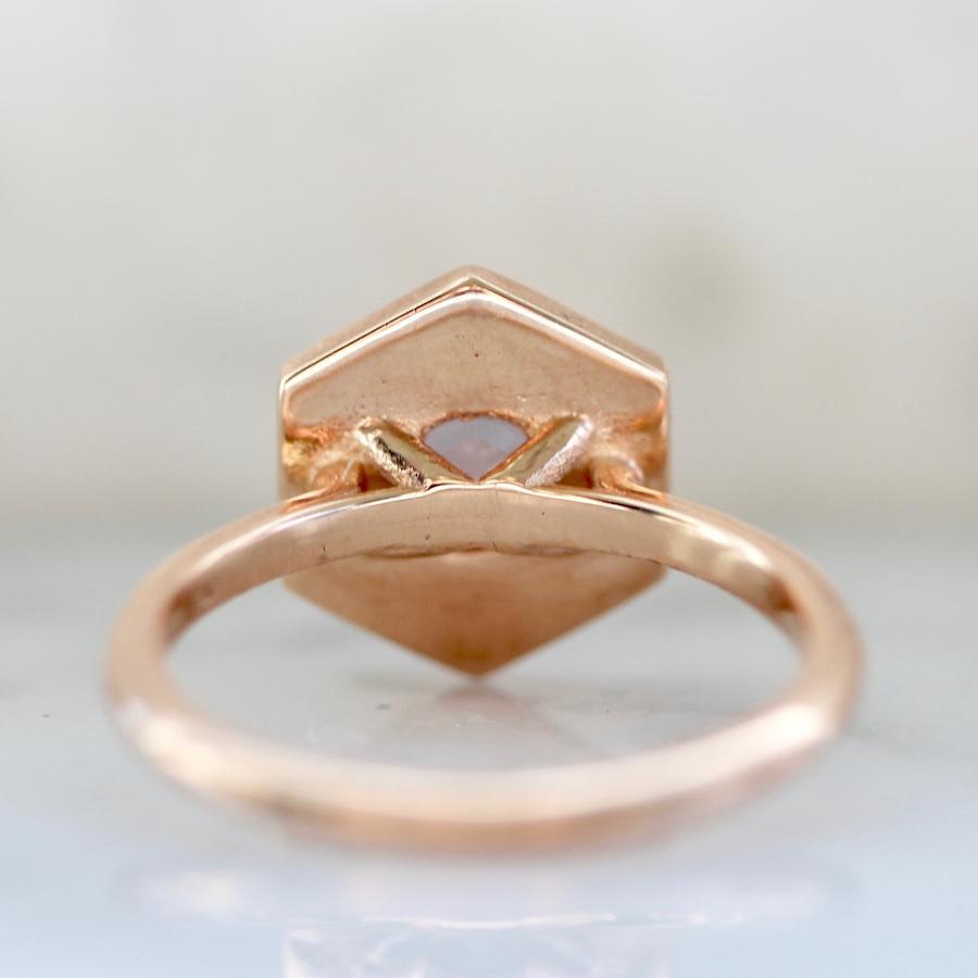 
            Clover Hexagon Cut Pink Sapphire Ring