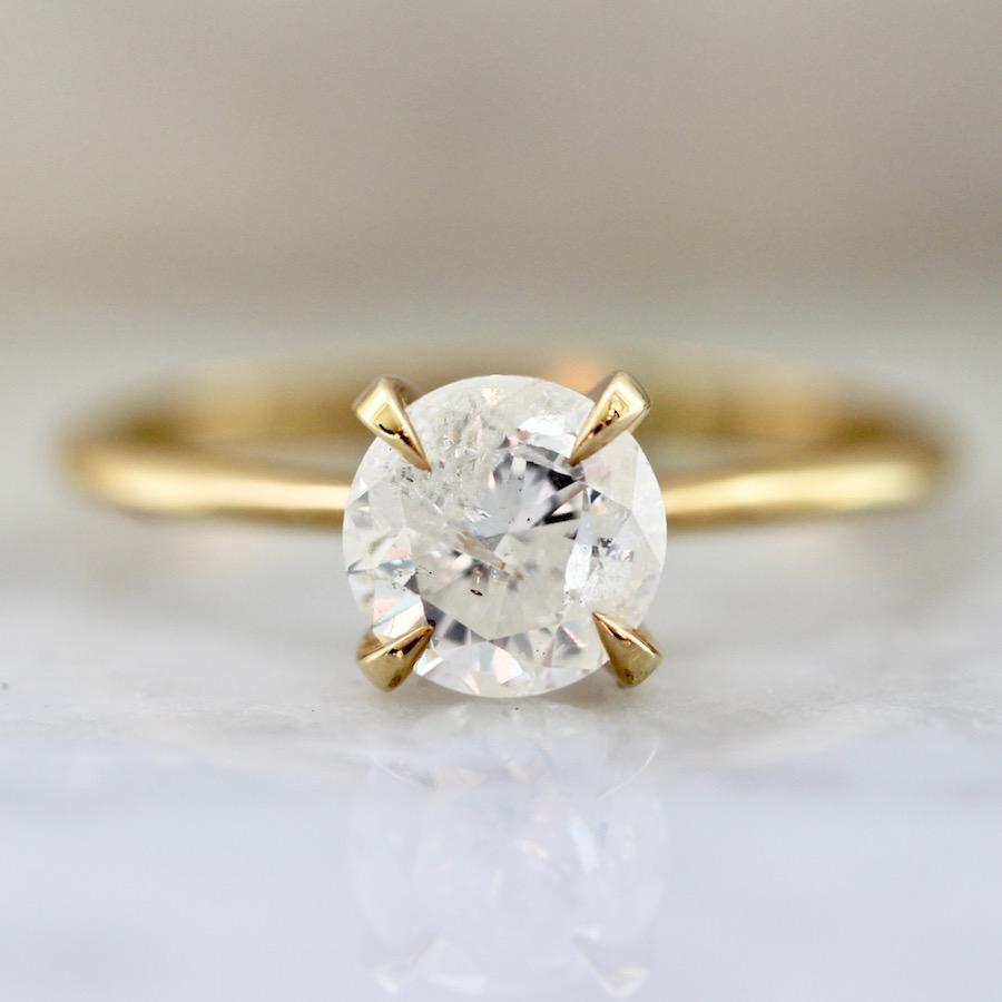 Gem Breakfast Bespoke Ring Current Ring Size 6.5 Ice Stella Diamond Ring In Yellow Gold