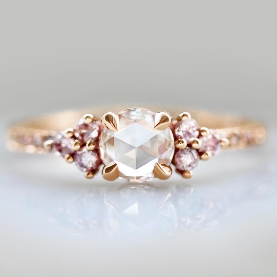 Gem Breakfast Bespoke Ring Current Ring Size - 6.5 Pink Spritz Rose Cut Diamond Ring