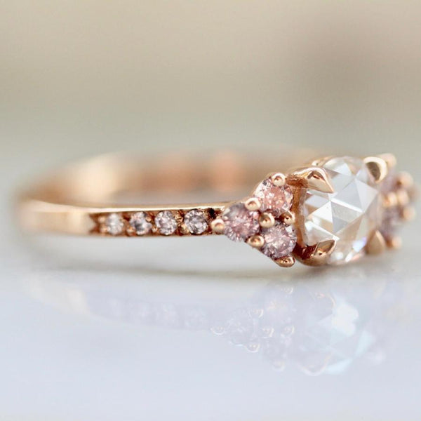 Pink Spritz Rose Cut Diamond Ring - Gem Breakfast