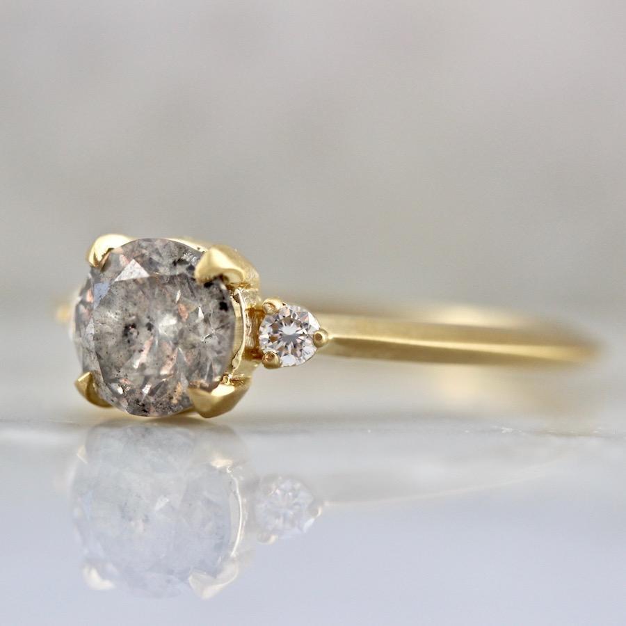 Gem Breakfast Bespoke Ring Fool In Love Galaxy Salt and Pepper Diamond Ring