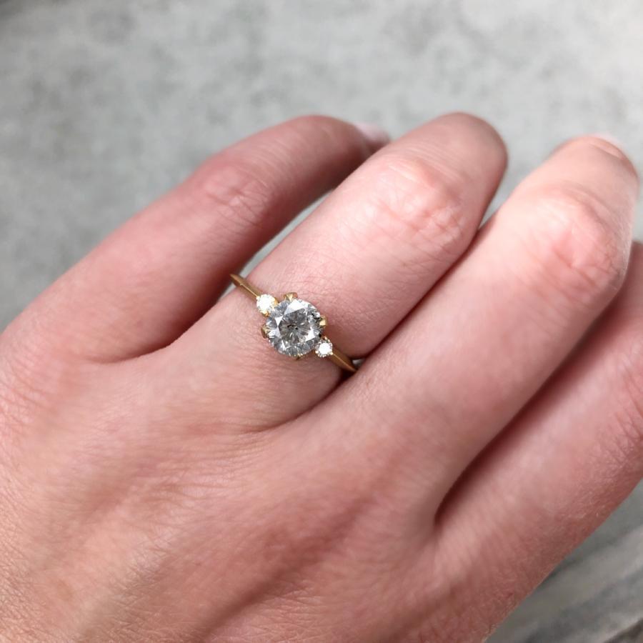 Gem Breakfast Bespoke Ring Fool In Love Galaxy Salt and Pepper Diamond Ring