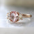 Gem Breakfast Bespoke Ring Lex Peach Sapphire & Diamond Ring in Rose Gold