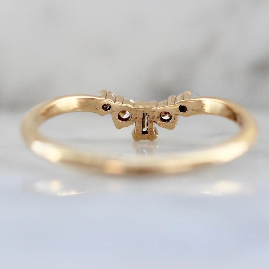 Gem Breakfast Bespoke Ring Petite Diamond Stacking Curved Band