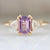 Gem Breakfast Bespoke Ring Pink Sugar Emerald Cut Sapphire & Diamond Trillion Ring