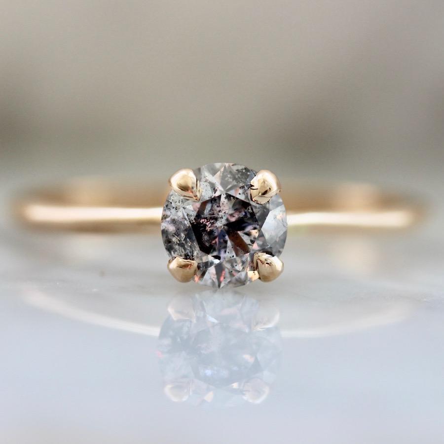 Gem Breakfast Bespoke Ring Salt & Pepper Stella Diamond Ring in Rose Gold