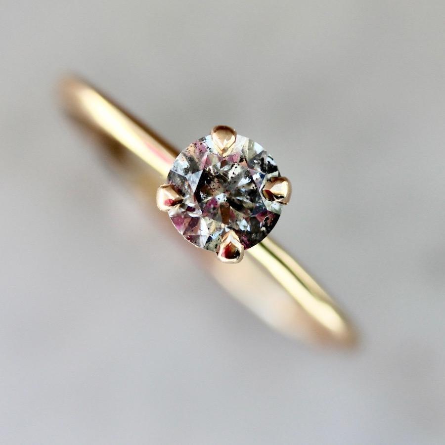 Gem Breakfast Bespoke Ring Salt & Pepper Stella Diamond Ring in Rose Gold
