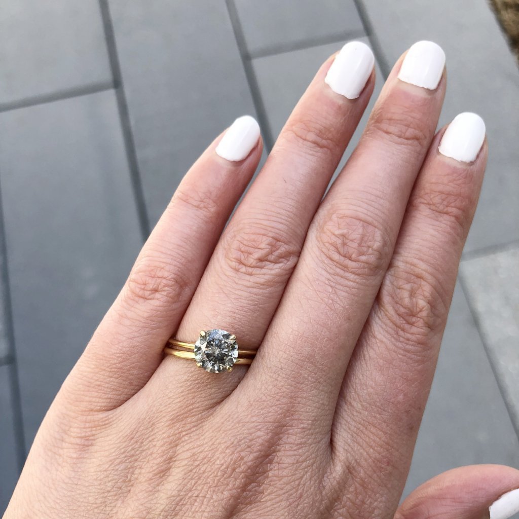 Gem Breakfast Bespoke Ring Stella Salt and Pepper Diamond Ring