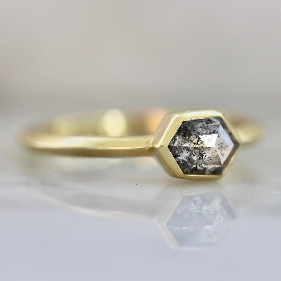 Gem Breakfast Ring Anise Hexagon Rose Cut Diamond Ring